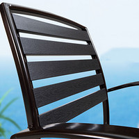 紫叶（ziye） 户外塑木桌椅 简约现代休闲商用咖啡餐桌椅 全铝合金框架