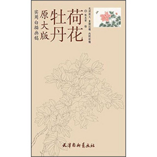 实用白描画稿（原大版）：牡丹荷花