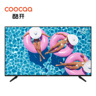 创维 酷开(coocaa) 55K60 55英寸 4K超高清 64G存储 HDR 智慧屏 全面屏 全民K歌 高性能音画 人工智能电视机