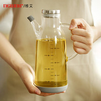 维艾（Newair）玻璃油壶加厚高硼硅防漏油瓶带刻度家用厨房酱油瓶醋瓶550ml