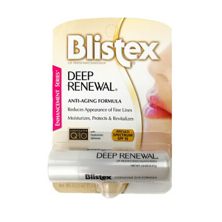 美国进口 Blistex/百蕾适/碧唇 焕采防晒润唇膏SPF15 3.69g 淡化唇纹 防晒改善衰老 *3件