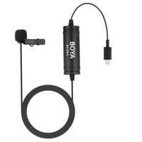 BOYA 博雅 BY-DM1博雅领夹麦克风手机直播电容胸麦采访收音麦小蜜蜂便携直播有线话筒录音lightning接口
