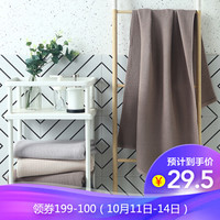 Sina 新亚 浴巾 纯棉蜂巢吸水速干大浴巾 日系全棉浴巾 68×135cm 深棕