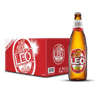 LEO豹王啤酒 泰国原装进口630ml*12瓶装 整箱装 大麦芽啤酒