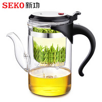 新功（SEKO）806茶具配件玻璃飘逸杯泡茶壶 304不锈钢过滤内胆500ml