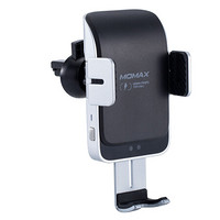 摩米士（MOMAX）车载无线充电器手机支架红外感应全自动出风口汽车导航支架 支持苹果XSmax三星华为 银色