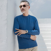 红豆旗下相思鸟 针织衫男圆领半高领纯色简约套头打底衫毛衣 B5藏青 185/100A（120）