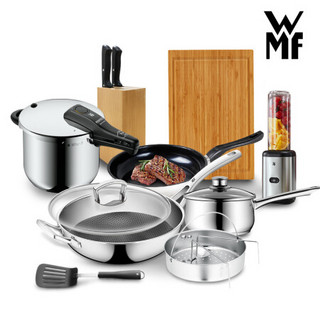 WMF 福腾宝 高压锅炒锅刀具厨具组合 11件套