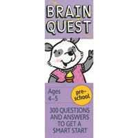 英文原版 少儿 Brain Quest for Preschool 脑任务益智片书 4-5岁益智