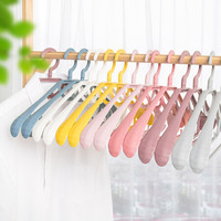 晟旎尚品 衣架 塑料衣架宽肩防滑无痕可旋转头晾衣架多功能衣服挂衣服撑子 4色10只装