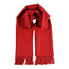 SOL ALPACA 女士大红色秘鲁原产小羊驼毛阿尔巴卡大围巾披肩 2003-01 M3998 70*200厘米
