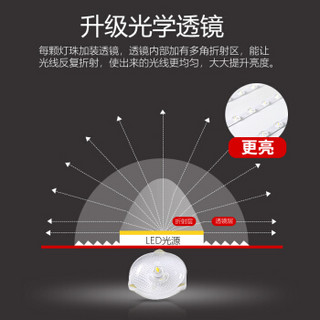 德力西（DELIXI）LED吸顶灯 客厅灯卧室书房灯具 香槟金18W白光 致·春晖