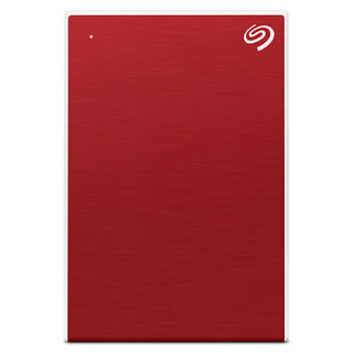 希捷(Seagate)1TB USB3.0移动硬盘 新睿品 2.5英寸 (轻薄小巧 自动备份 金属拉丝) 挚爱红+数据救援服务2年版