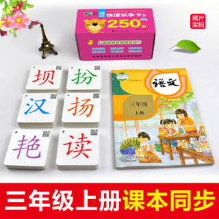 同步部编版小学语文新教材：儿童常用汉字快速识字卡5 250字（三年级上）