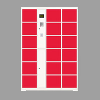 富路达 电子存包柜自编密码商场超市单位智能自助电子寄存柜储物柜（18门自编码存包柜）