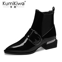 KumiKiwa 女士粗跟漆皮鞋