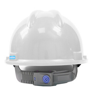 华信（woshine）ABS安全帽定做 小金刚V型带透气孔安全帽 一指键可印LOGO建筑工地安全帽白色