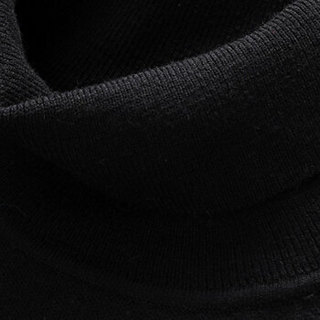 金盾（KIN DON）羊毛衫 男新款修身套头打底衫厚款男士针织毛衣纯色保暖秋衣 DS251-8838 黑色 XL