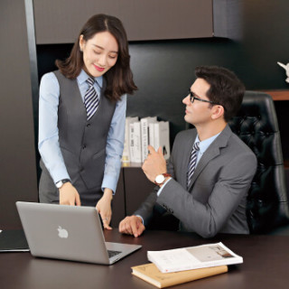 服办公室团体工装可定做职业装 amxz0802t2 一粒扣男灰色西装 西裤 m