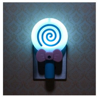 爱已装糖 小夜灯儿童3d创意感应灯床头卧室婴儿喂奶LED光控插电创意家用过道夜光节能灯 蓝
