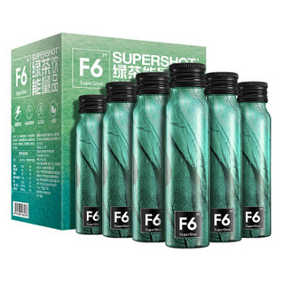 F6 supershot 浓缩 天然植物功能饮品 维生素能量饮料 功能性饮料  绿茶植物能量饮品99ml*6瓶/盒