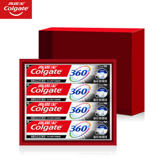 高露洁（Colgate）黄景瑜放开笑放手做牙膏礼盒360°备长炭牙膏120g×4