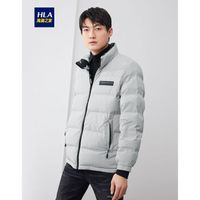HLA海澜之家羽绒服男2019冬季新品双面穿时尚有型羽绒外套HWRAJ4R066A中灰(C6)175/92A(50)