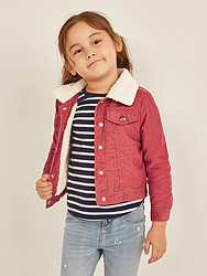 Old Navy 女幼兒|仿羊羔絨內里翻領夾克外套