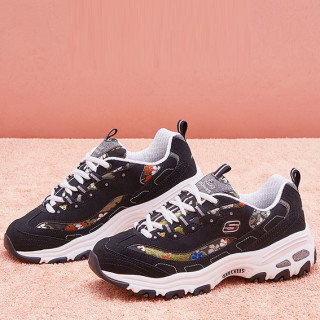 京东plus会员 : skechers 斯凯奇 dlites 13082 女款厚底刺绣老爹鞋