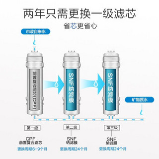 海尔（Haier）净水器HSNF-1500P1家用无罐大通量净水机纳滤反渗透直饮机 小黑鲨