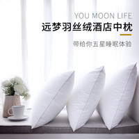 远梦（YOURMOON）枕芯家纺 酒店枕 成人单人定型软枕头芯 白色中枕 45*70cm