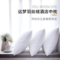 远梦(YOURMOON)枕芯家纺 酒店枕 成人单人定型软枕头芯 白色中枕 45*70cm