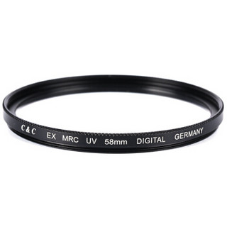 C&C uv镜58mm 滤镜 EX MRC UV 单反相机保护镜 超薄多层镀膜UV滤镜 无暗角