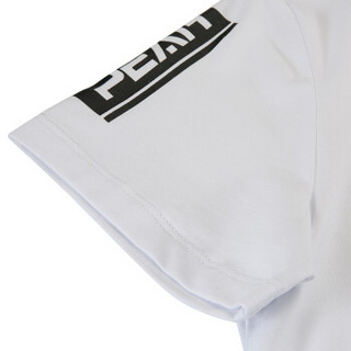 匹克（PEAK)女短袖透气舒适休闲运动圆领短T恤 DF692152 大白 X2L码