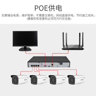 海康威视监控设备套装800万星光级网络高清红外夜视室外拾音 监控摄像头搭配硬盘录像机13路带4T硬盘+4T硬盘