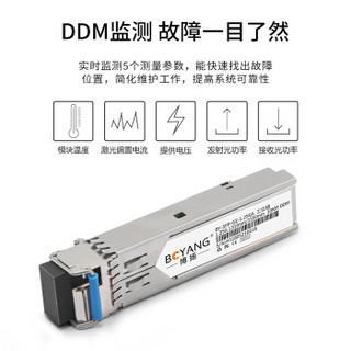 100004559779博扬（BOYANG）工业级sfp光纤模块千兆 1.25G单模单纤A 1310nm10km 兼容思科 BY-GG13A