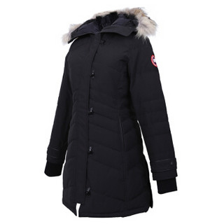 CANADA GOOSE 女士黑色亚洲版Lorette 派克大衣中长款羽绒服 2090LA 61  XS