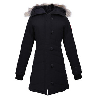 CANADA GOOSE 女士黑色亚洲版Lorette 派克大衣中长款羽绒服 2090LA 61  XS