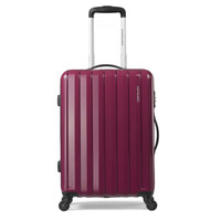 新秀丽旗下 卡米龙拉杆箱行李箱男旅行箱女密码箱登机箱轻盈商务经典条纹BB2杰斯特红色20英寸