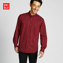 UNIQLO 优衣库 421178  优质长绒棉印花衬衫  