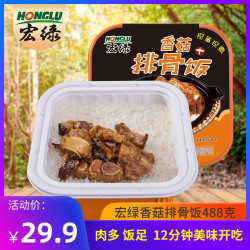 宏绿自热米饭4g香菇排骨饭方便米饭速食快餐饭排骨盖浇饭户外多少钱 什么值得买