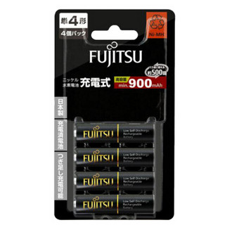 富士通(Fujitsu)充电电池5号7号各4节高容量配雷摄LS-C818A黑色八槽智能液晶显示快速充电器可充5号7号电池