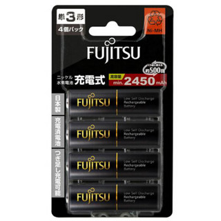 富士通(Fujitsu)充电电池5号7号各4节高容量配雷摄LS-C818A黑色八槽智能液晶显示快速充电器可充5号7号电池