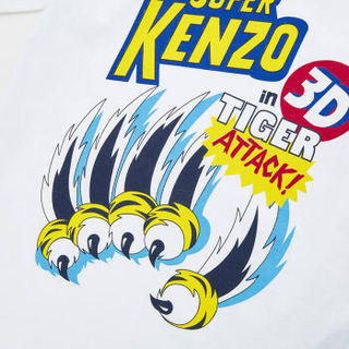 KENZO KIDS 高田贤三 奢侈品童装 19秋冬新款 男童白色棉质长袖T恤 KP10618 01 14A/14岁/164cm