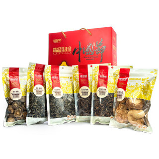 维多宝 山珍中国节礼盒750g  团购福利员工节日礼品送礼（东北特产木耳 榛蘑 香菇 猴头）年货干货礼盒