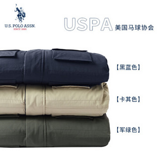 U.S. POLO ASSN. 羽绒服男2019秋冬新款韩版中长款加厚连帽保暖男装外套羽绒服大衣 6194117031 卡其 3XL