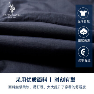 U.S. POLO ASSN. 羽绒服男2019秋冬新款韩版中长款加厚连帽保暖男装外套羽绒服大衣 6194117031 卡其 3XL