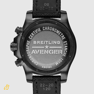 BREITLING 百年灵 复仇者系列 XB0180E41B1W1 男士机械手表 45mm 黑盘 圆形