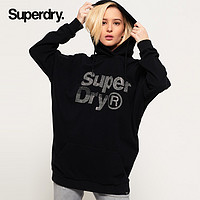 Superdry 极度干燥 2019秋冬装中长款钉钻字母LOGO潮 卫衣