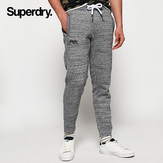 Superdry 极度干燥 男运动刺绣LOGO抽绳休闲运动长裤 海军蓝 XL